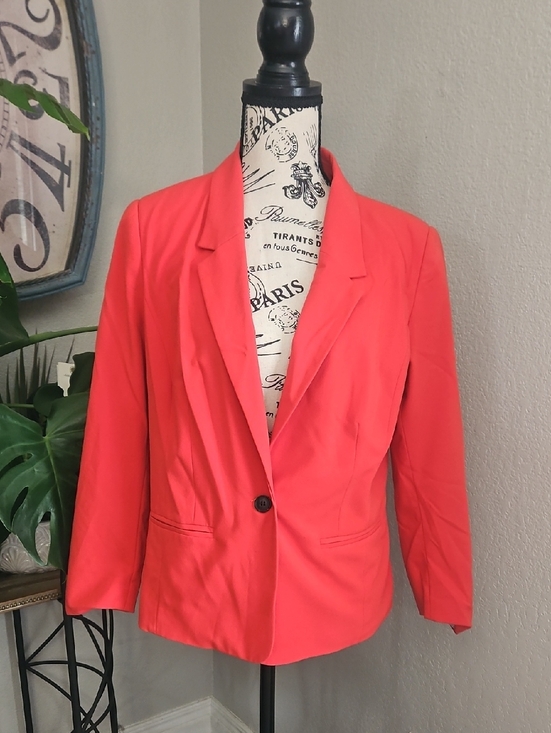 Jackets & Blazers - Kensie Women's Red Single-Button Blazer Size Large